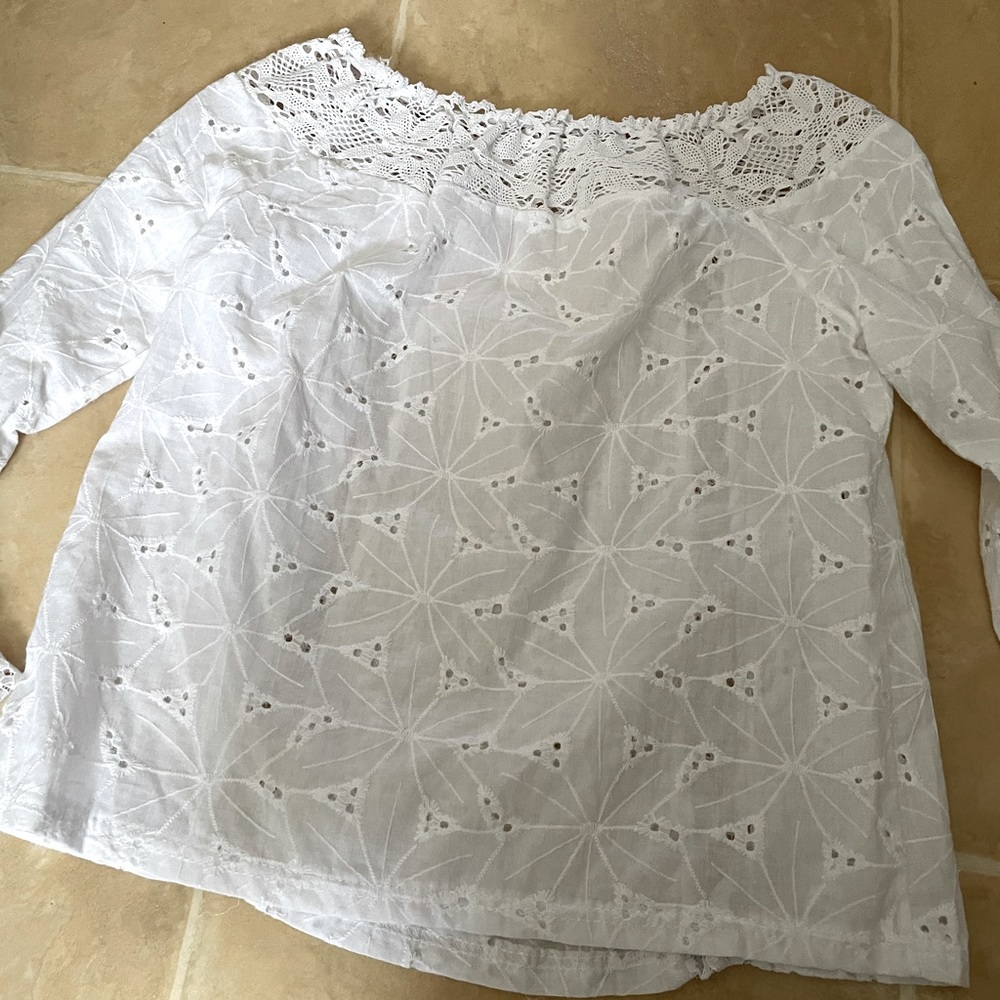 Women’s white lace blouse